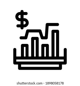 Forex Diagram icon or logo isolated sign symbol vector illustration - high quality black style vector icons
