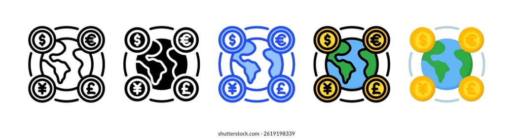 Forex Icon Collection With Multiple Styles