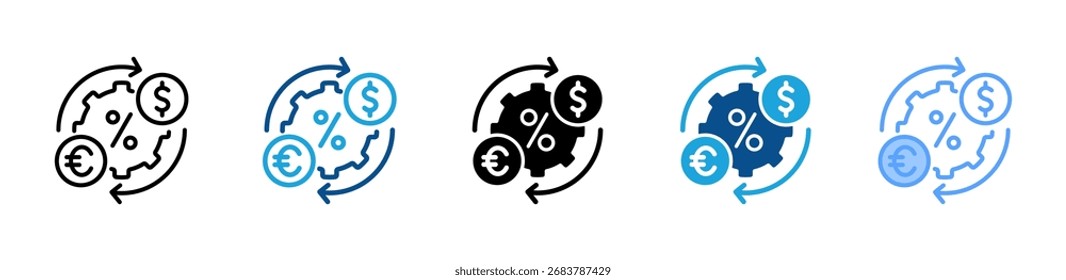 Forex icon sheet multiple style collection