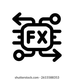 forex line icon. Clean and minimalist vector icon for websites, mobile apps, presentations, and logos. Fully scalable and customizable for any project.