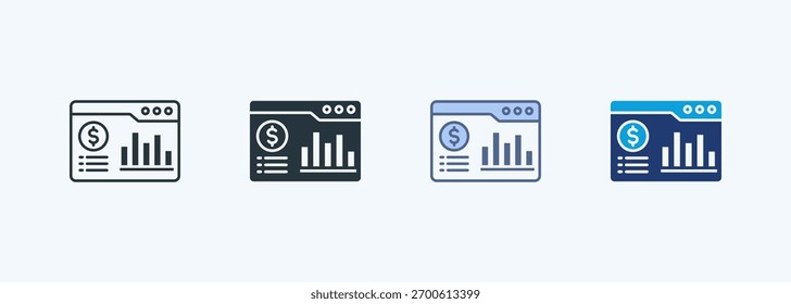 Colección de íconos de estilo múltiple de Forex