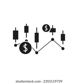 Forex signals icon. Vector illustration. EPS 10.