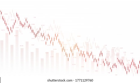 Forex stock market exchange background. Financial web banner template for Forex trading graph chart. Forex trading indicators on white background, vector illustration.