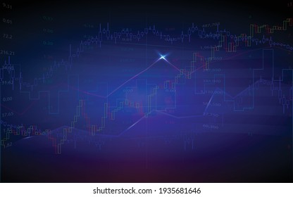 Forex or stock market exchange background, vector illustration.