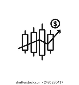 Forex stock market icon vector set collection for web