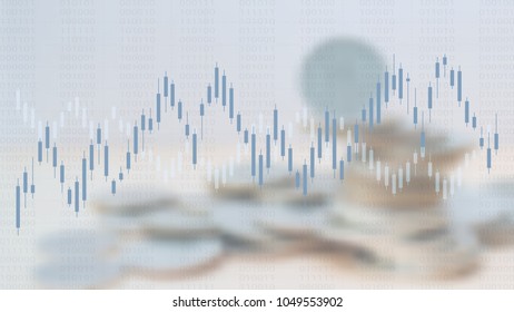 Forex stock market investment trading concept, Candlestick pattern with blurred background gradient mesh for make an image of the products your company offers (Blurred photo for an example)