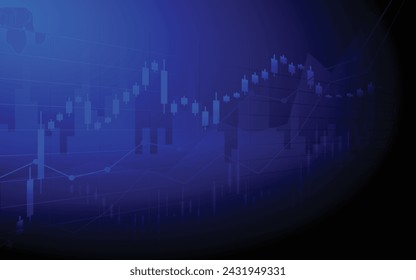 Forex and Stock market investment trading graph in graphic concept suitable for financial investment or Economic trends business idea. Vector illustration design.