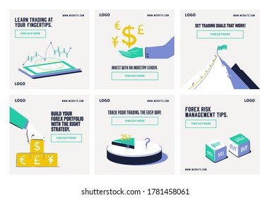 Forex Stock Market Share Social Media Post Collection Template