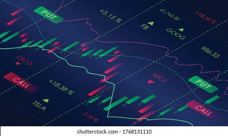 Forex trade graph chart design. Cryptocurrency technology. Information, business. Stock exchange background. Illustration, abstract. 