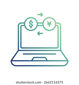 forex trade icon with white background vector stock illustration