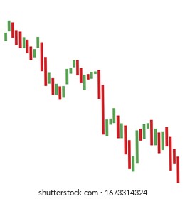 Forex Trade Image. Candlestick Chart Graphic Design. Vector Illustration.