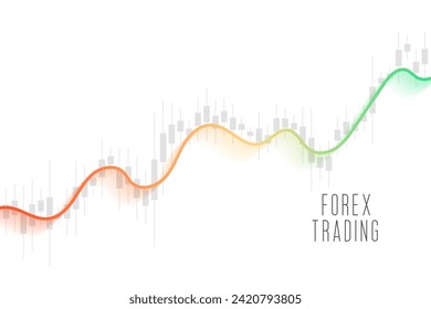forex trading chart diagram background understand profit and loss concept vector
