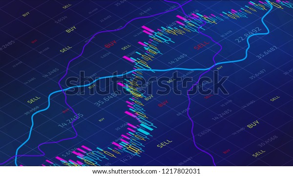 Forex Trading Chart Online Stocks Market Stock Vector Royalty Free - 