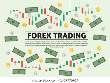 Forex trading conceptual.vector illustration background