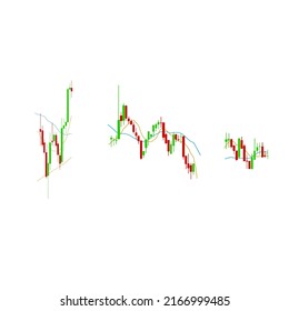 forex trading graph and candlestick chart suitable for financial investment concept. Economy trends background for business idea and all art work design. Abstract finance background.