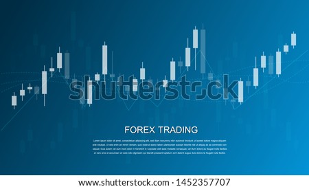 Forex trading graphic design concept. Candlestick chart in financial market vector illustration
