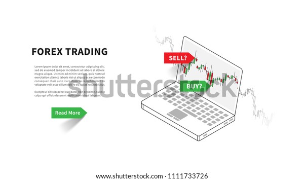 Forex Trading Landing Page Vector Illustration Stock Vector Royalty - 