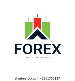 Forex Trading Modern Business Icon Logo Template 