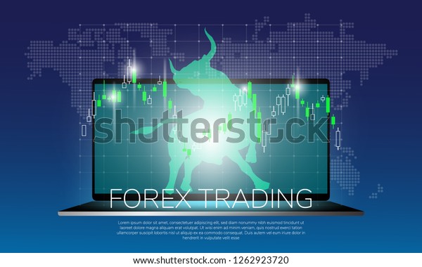 Forex Trading On World Map Background Stock Vector Royalty Free - 