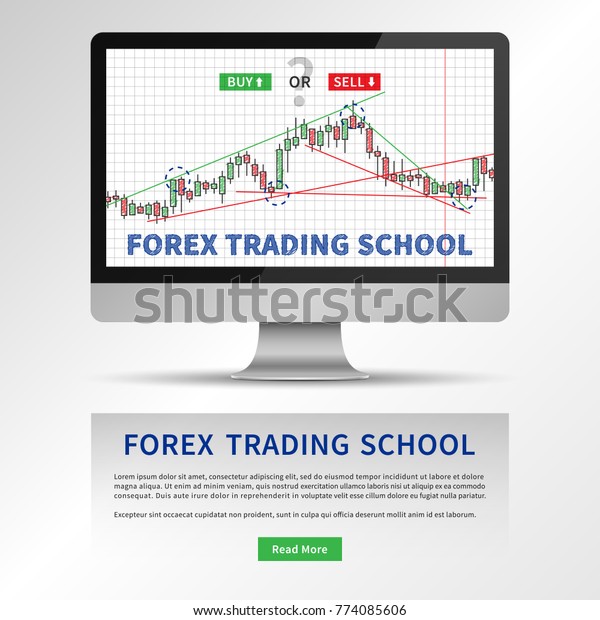 Forex Trading School Vector Illustration Stock Stock Vector Royalty - 