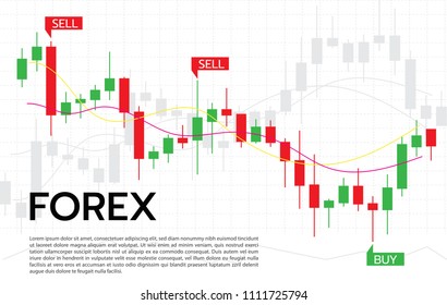 Forex Trading Signals vector illustration. Investment strategies and online trading signals