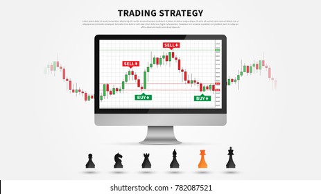 Forex Trading Strategy Vector Illustration Investment Stock Vector Royalty Free
