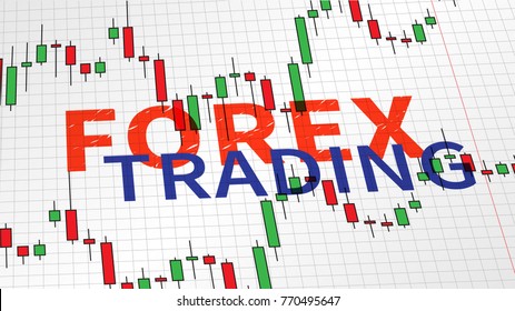 Forex Trading vector illustration. Forex trading on the candlestick chart graphic design.