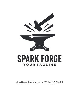 Forge Logo Design Vector Image