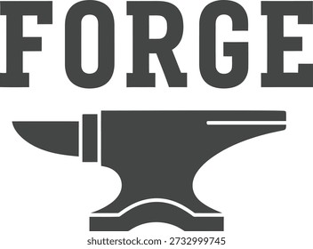 Forja la Ilustración vectorial del diseño de la camiseta de la tipografía del eslogan para la artesanía industrial del metal de la fuerza del trabajo y los conceptos creativos artesanales de la fabricación en un elemento transparente del fondo.