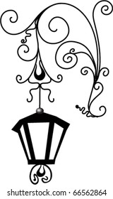 forged antique lantern