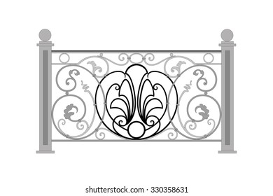Forged balcony fence