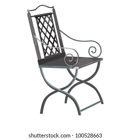 Forged chair of landscape design. Forged chair.
