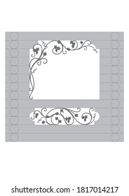 Forged decorative branch in the window opening. Swirl floral design 