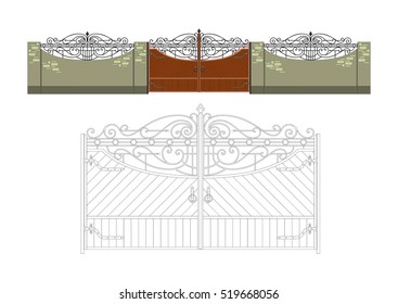 Forged fence and gate