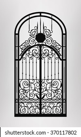 Forged gate door icon. Vector EPS10.