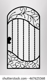 Forged gate door icon. Vector EPS10.