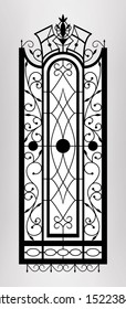 Forged gate door. Vector EPS10.