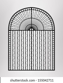 Forged gate. Vector EPS10.