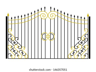 Forged golden gate vector design