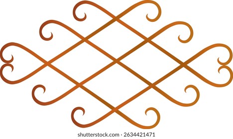 Forged items on gray metal gates