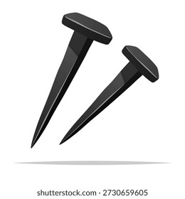 Vector de uñas forjado ilustración aislada