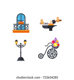 Forged work icon set