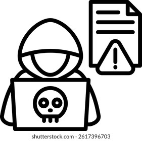 Forgery Icon Line Vector Illustration
