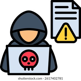 Forgery Icon Lineal Color Vector Illustration