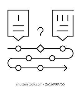 forget communication stage of call center line icon vector. forget communication stage of call center sign. isolated contour symbol black illustration