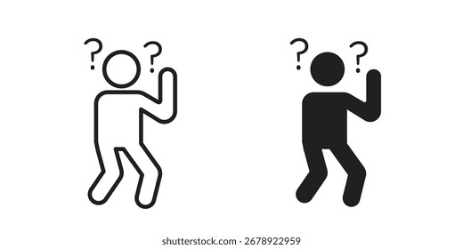 Icono de olvido en el fondo blanco. icono establecido en el contorno negro y el relleno