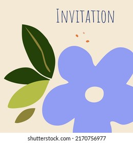 Olvídate de mi tarjeta de invitación a la flor