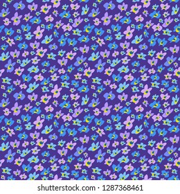 Forget Me Not Flower Pattern. Endless Background. Seamless