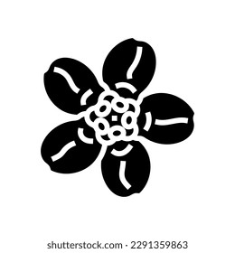forget me not flower spring glyph icon vector. forget me not flower spring sign. isolated symbol illustration