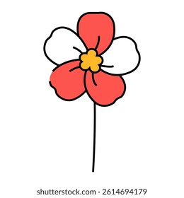 forget me not flower spring line icon vector. forget me not flower spring sign. isolated symbol illustration
